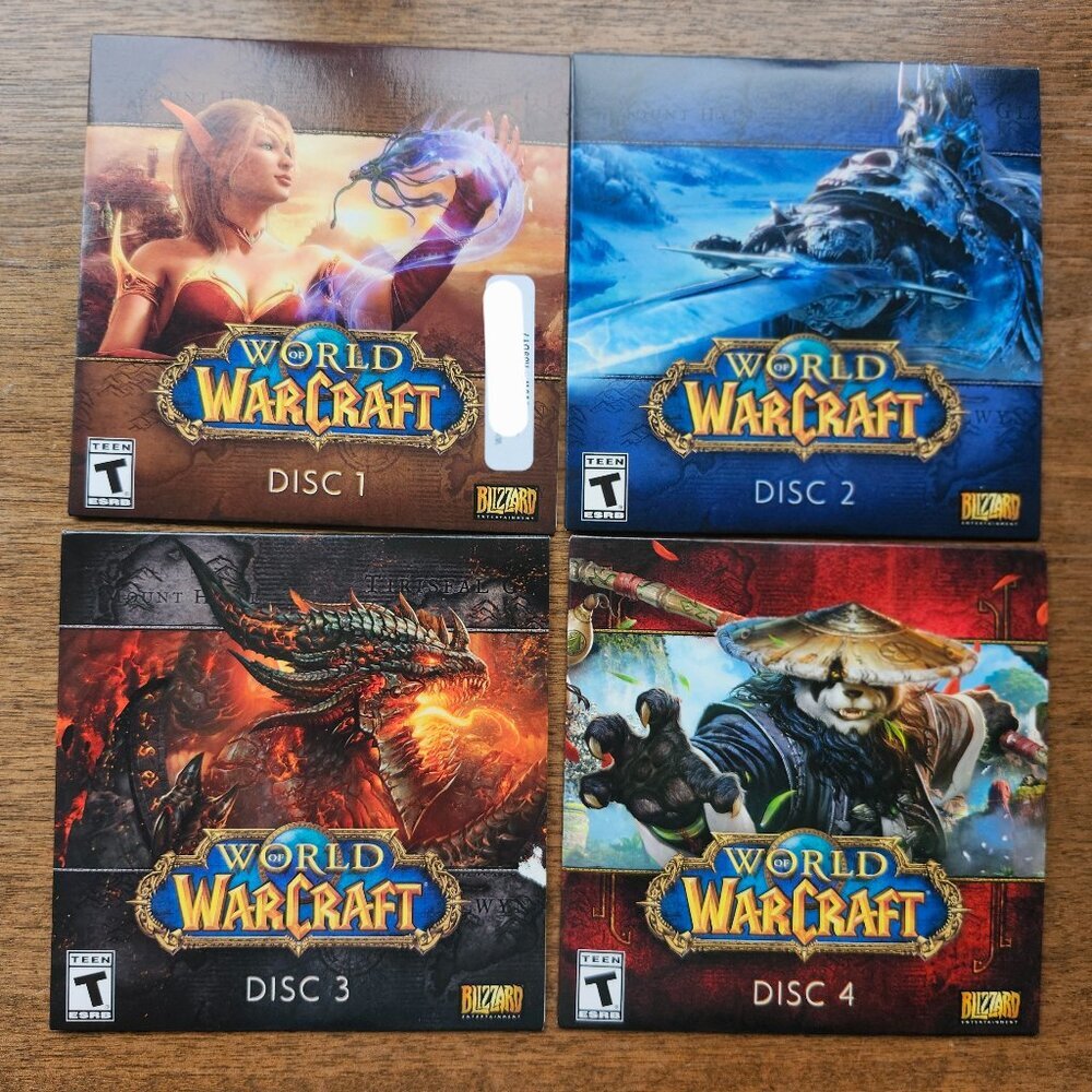 World of Warcraft by Blizzard 4 Disc Set PC